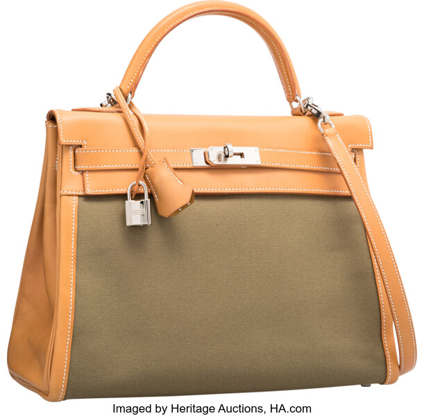 HERMÈS, WHITE VINTAGE KELLY SELLIER 32 IN VACHE LEATHER WITH GOLD  HARDWARE, CIRCA 1960s, Handbags and Accessories, 2020