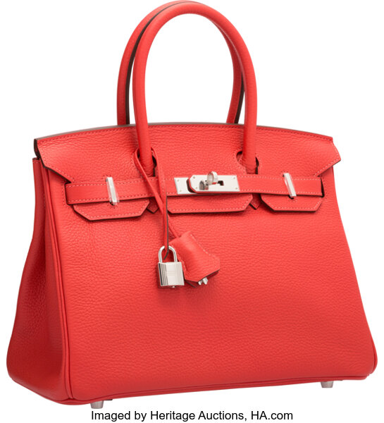 Hermes Rouge Pivoine Red 35cm Birkin