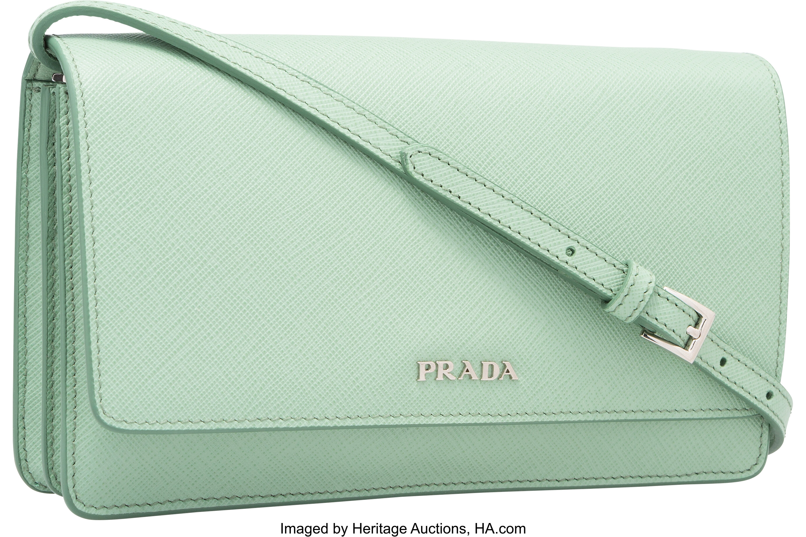 Authentic Prada Saffiano Vernice Promenade Bag ( Anice - Mint Green Color -  Small Size), Luxury, Bags & Wallets on Carousell