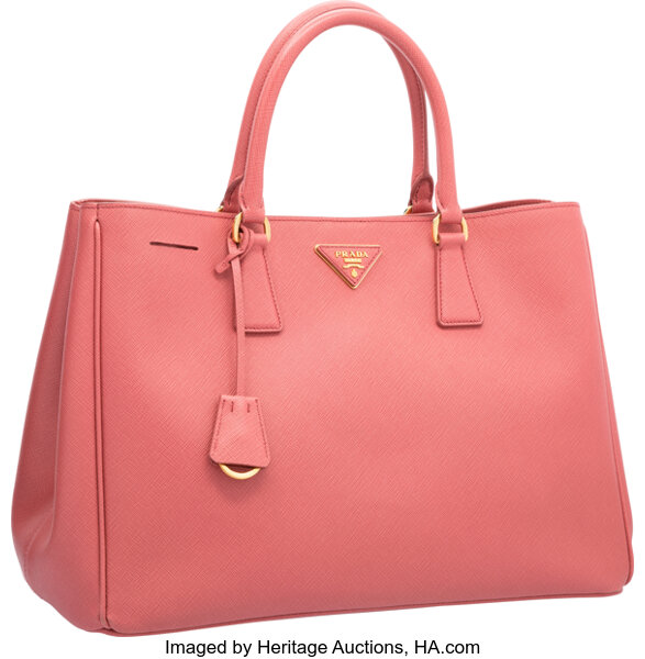 Prada, Bags, Prada Red Saffiano Lux Leather Tote Bag