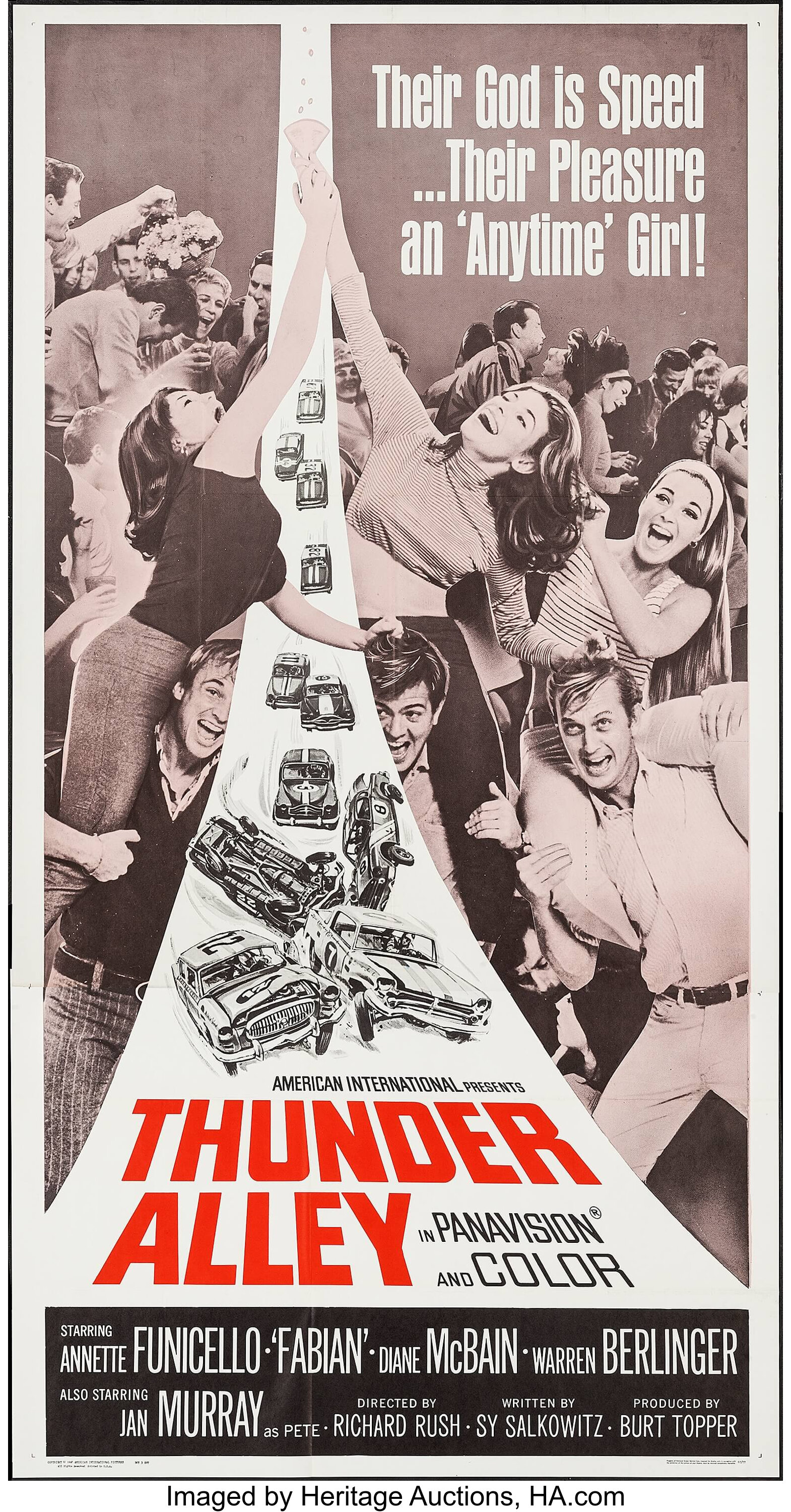 Thunder Alley (American International, 1967). Three Sheet (41