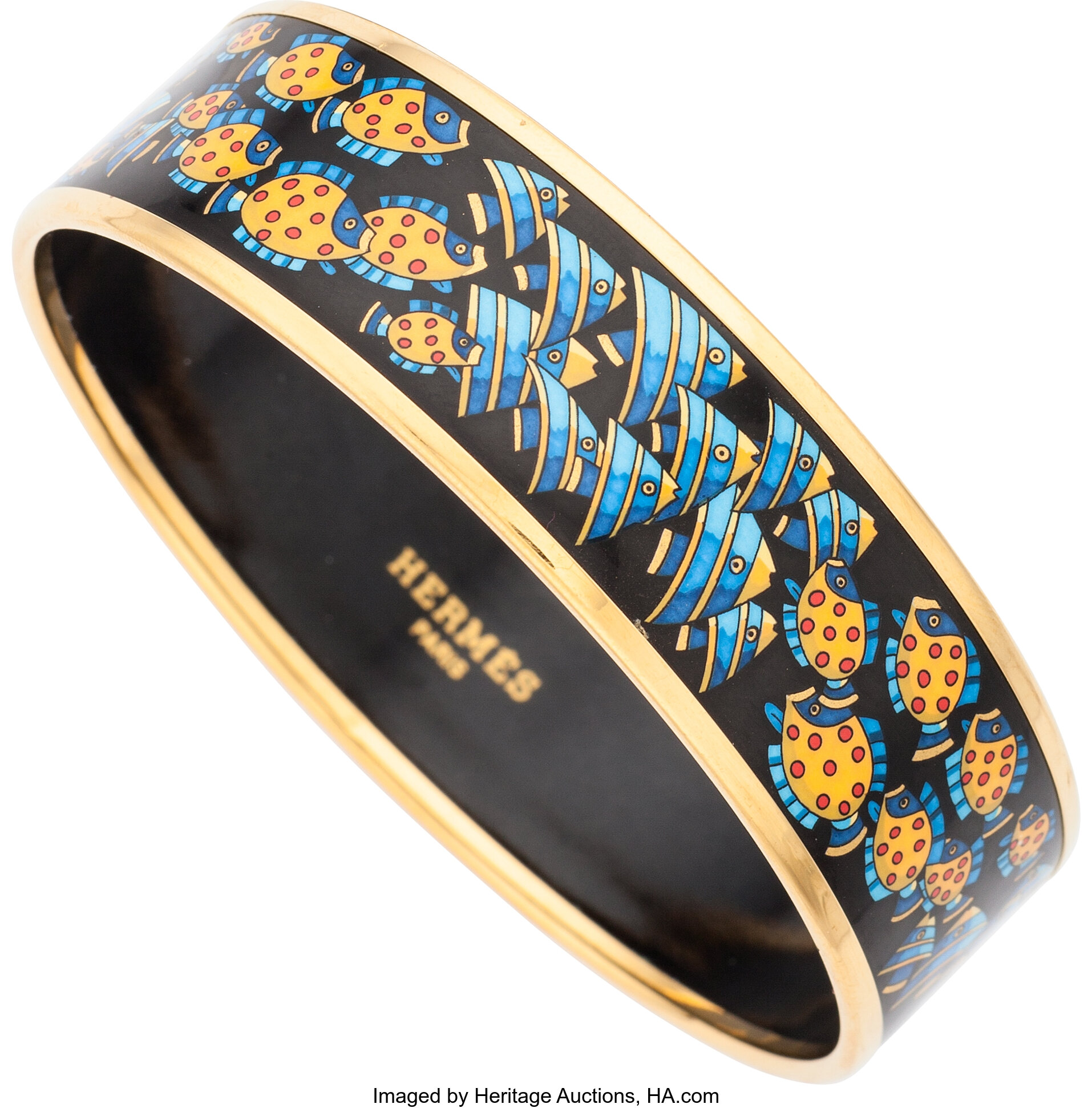 Sold at Auction: Hermes Paris Light Blue Bangle In The Manner Of