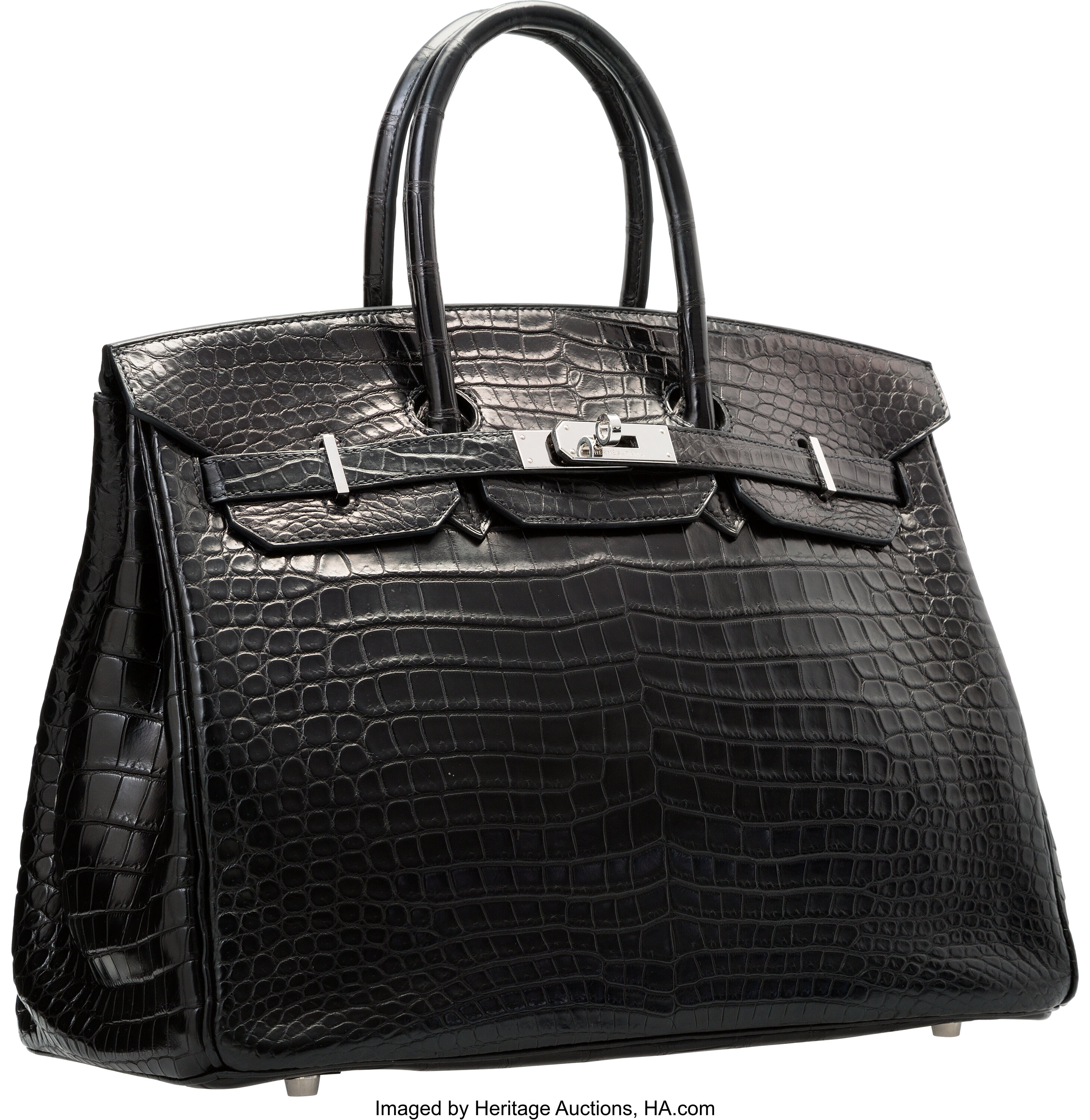 Hermes Birkin Bag 35cm Black Ostrich Palladium Hardware