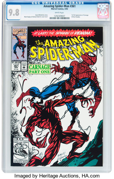 Modern Age (1980-Present):Superhero, The Amazing Spider-Man #361 (Marvel, 1992) CGC NM/MT 9.8 White pages....