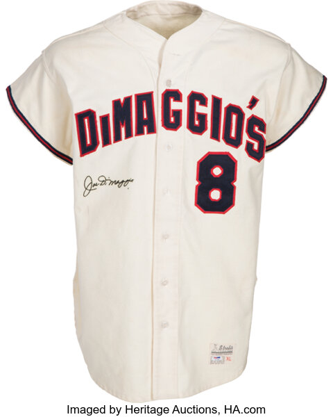 JOE DiMAGGIO SIGNED RESTAURANT JERSEY