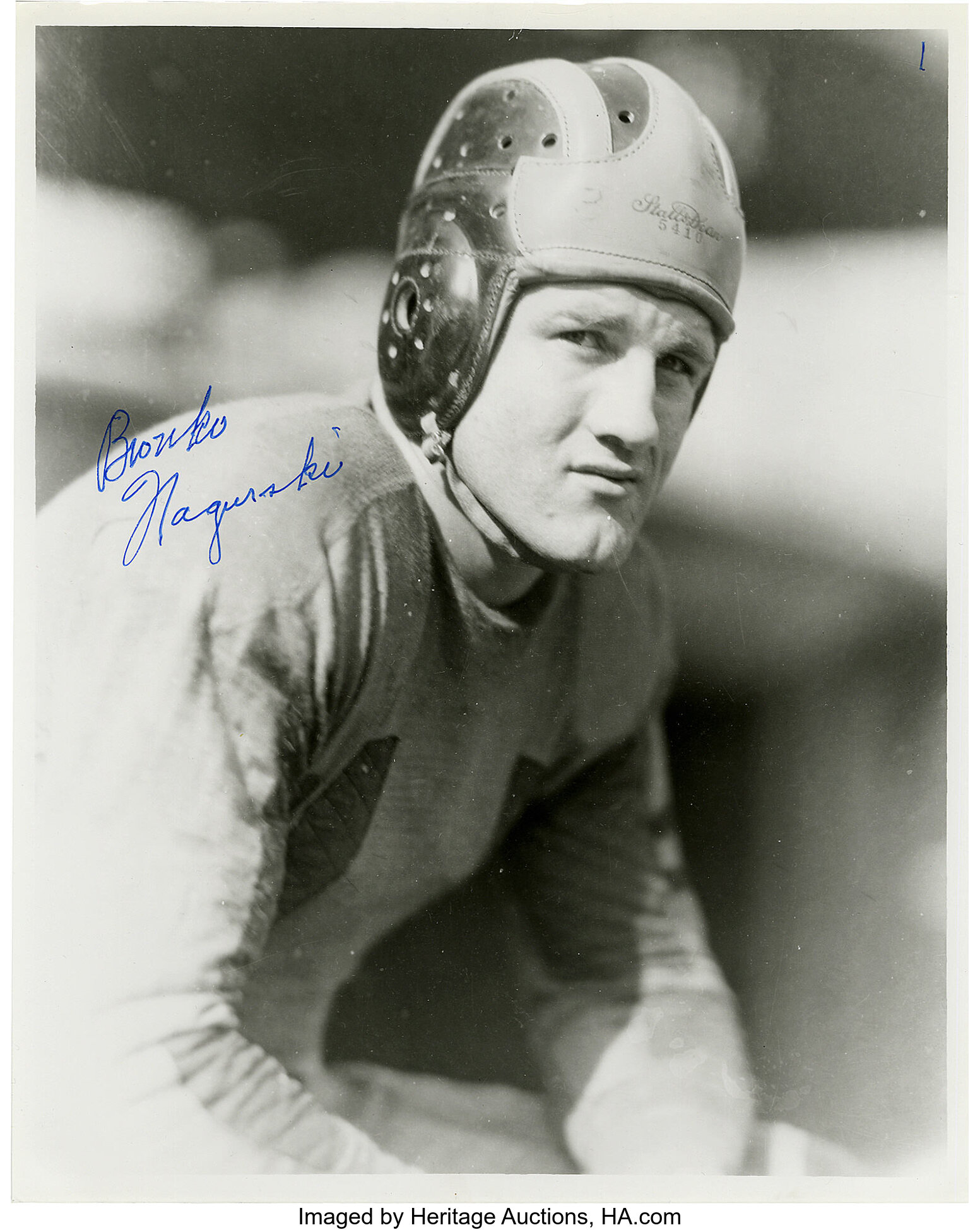 Bronko Nagurski Signed Photograph. Nagurski, the bruising Chicago, Lot  #12214