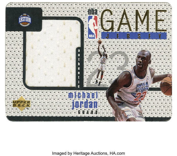 Lot Detail - 1997-98 UD Game Jersey #GJ13 Michael Jordan Signed NBA  All-Star Game Used Patch Card (#21/23) – PSA NM-MT 8, PSA/DNA 9