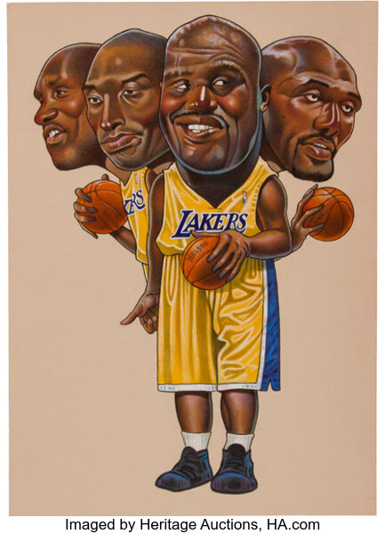 vintage lakers art Art Collection