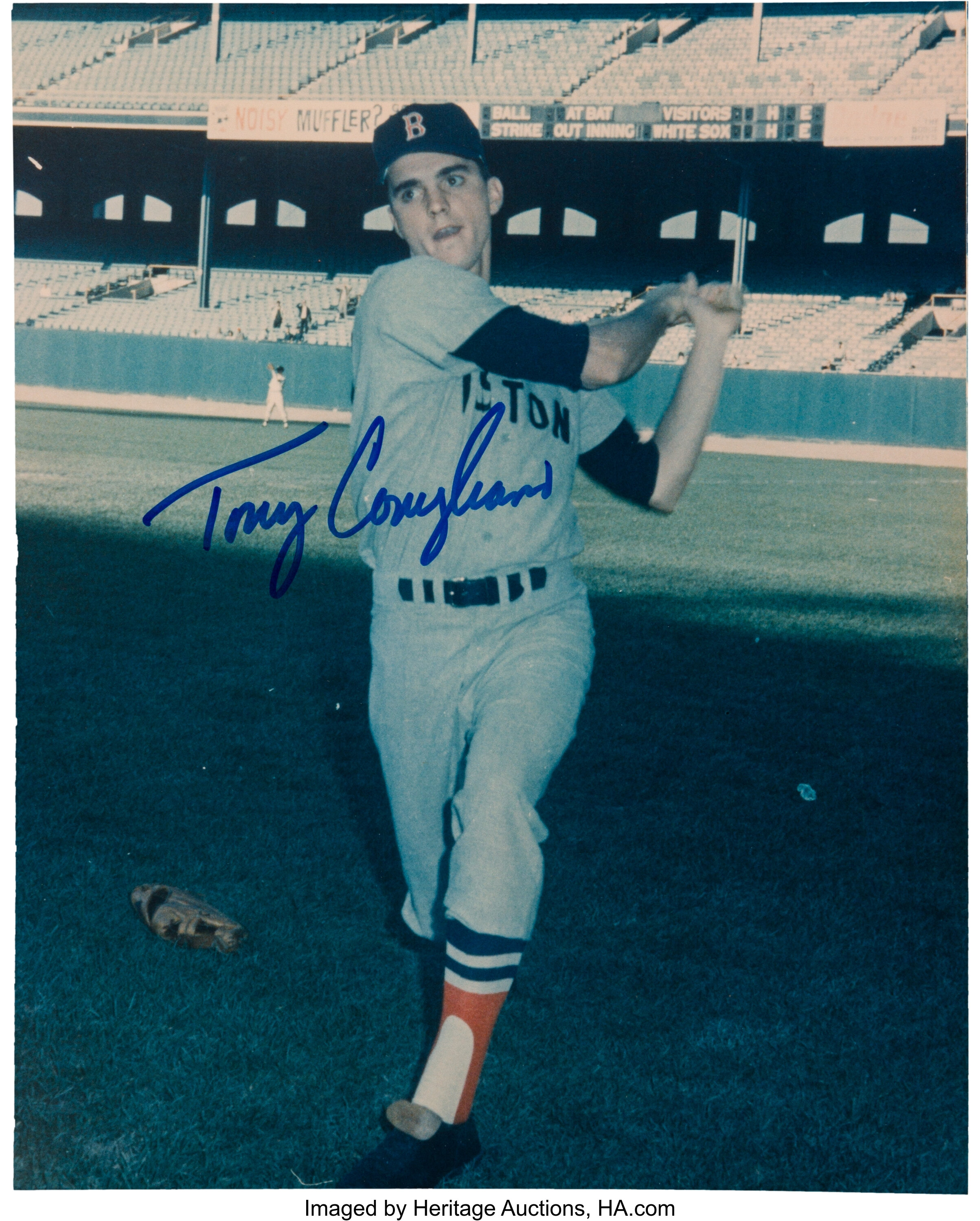 1970's Tony Conigliaro Signed Photograph.  Baseball