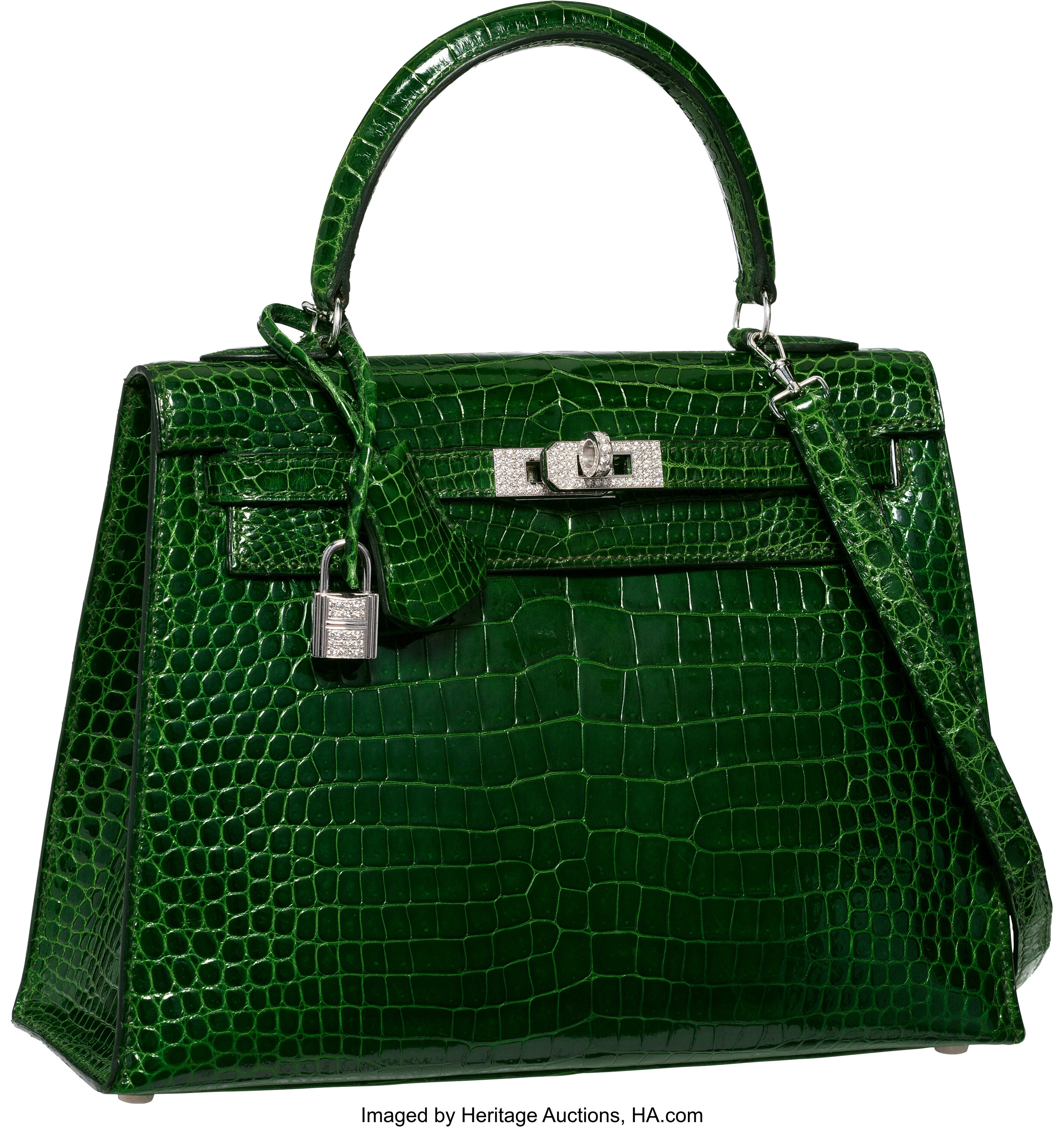 Exceptional Hermès Kelly Sellier Bag Shiny Vert Celadon Natura