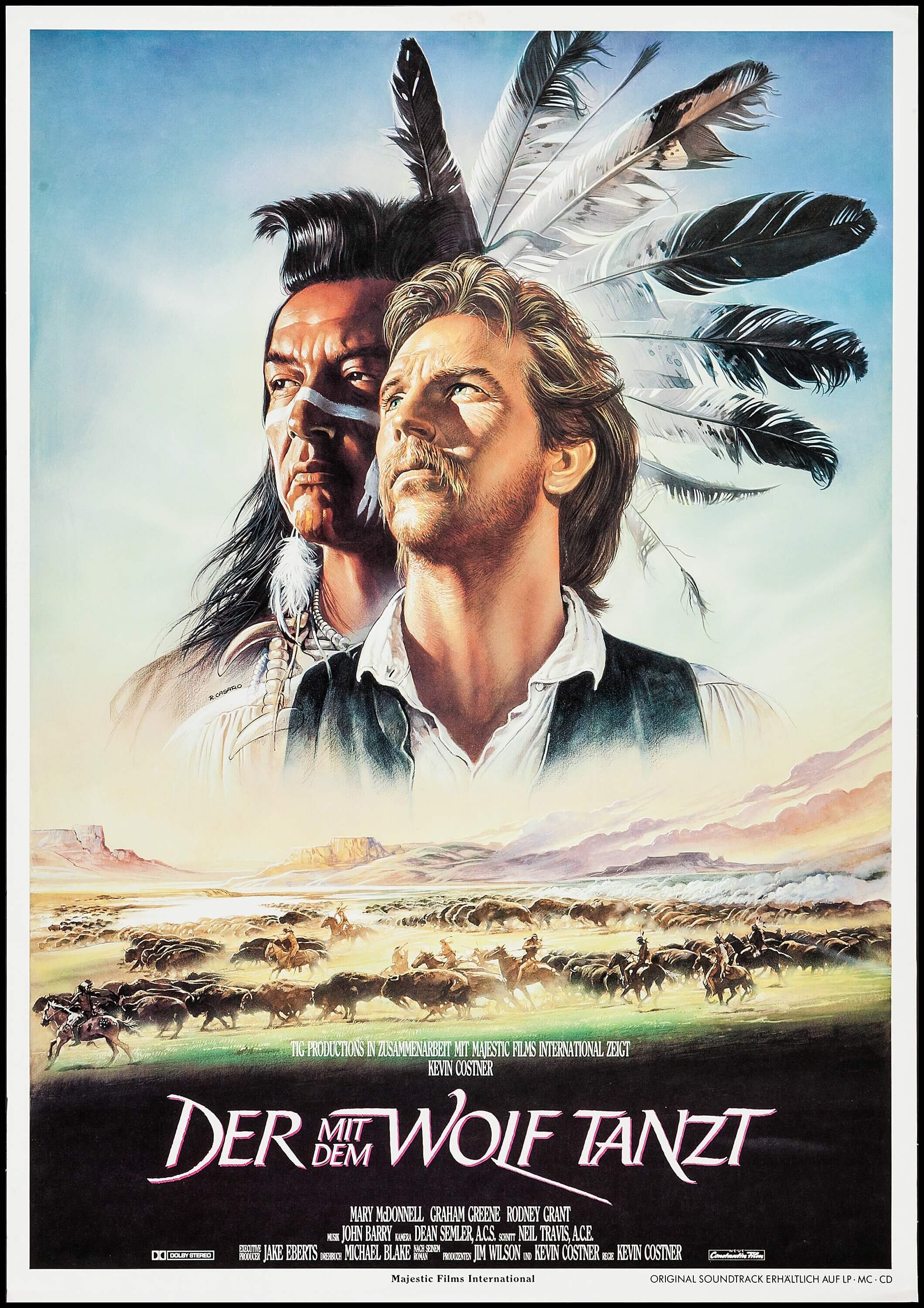 Dances With Wolves Constantin Film 1991 German Poster 23 25 X Lot 53099 Heritage Auctions