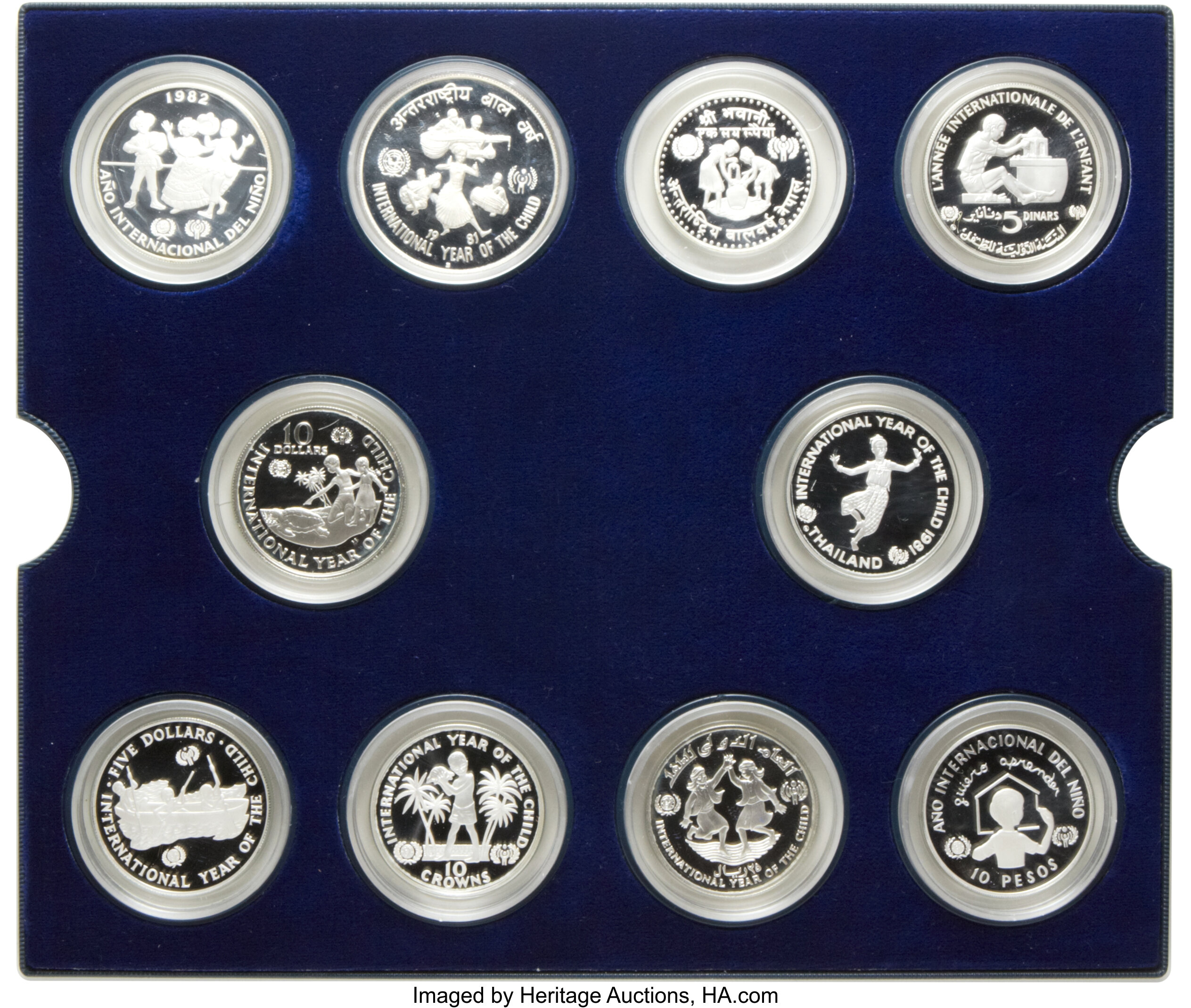 Unicef International Year Of Child Silver Coin Set