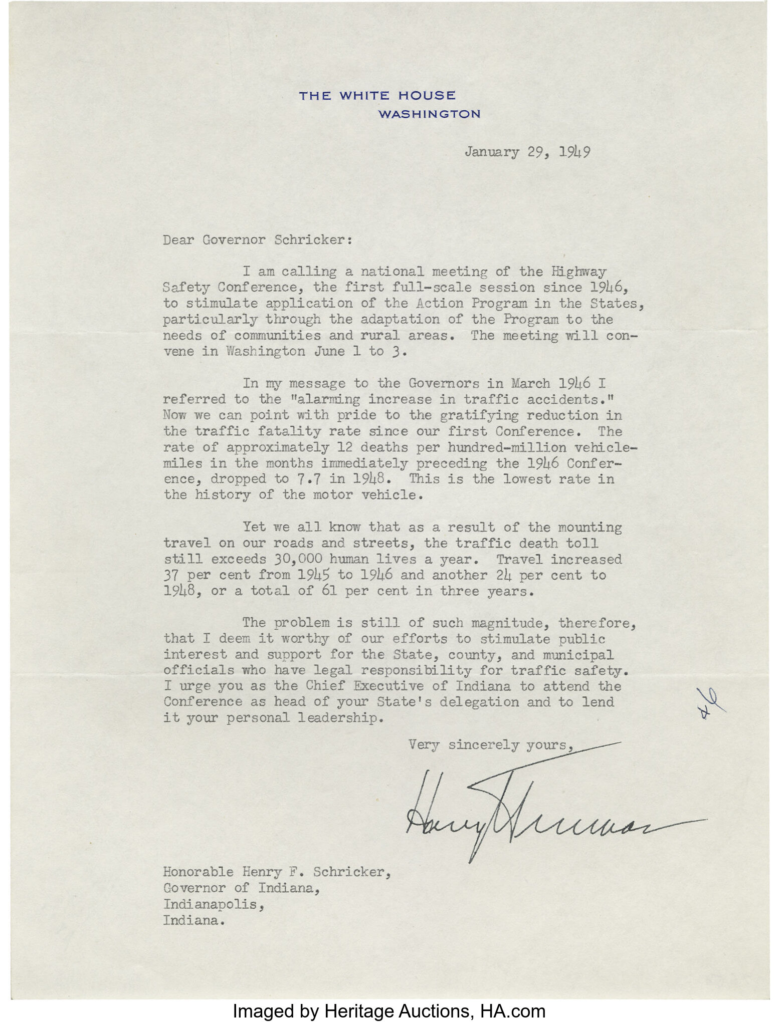 Harry S Truman Cabinet Autograph Collection A Comprehensive