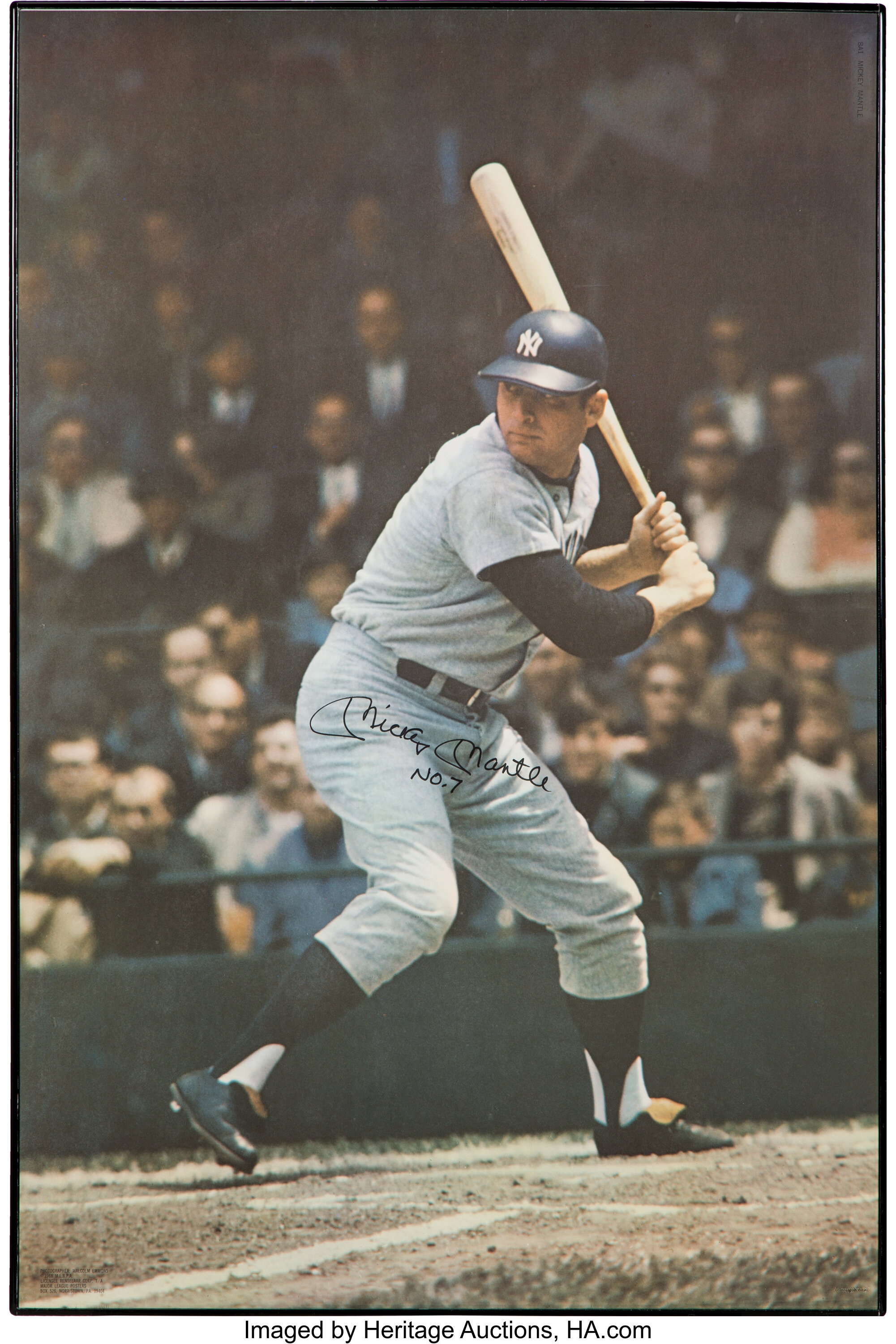 Mickey Mantle Print by Vintage Baseball Posters