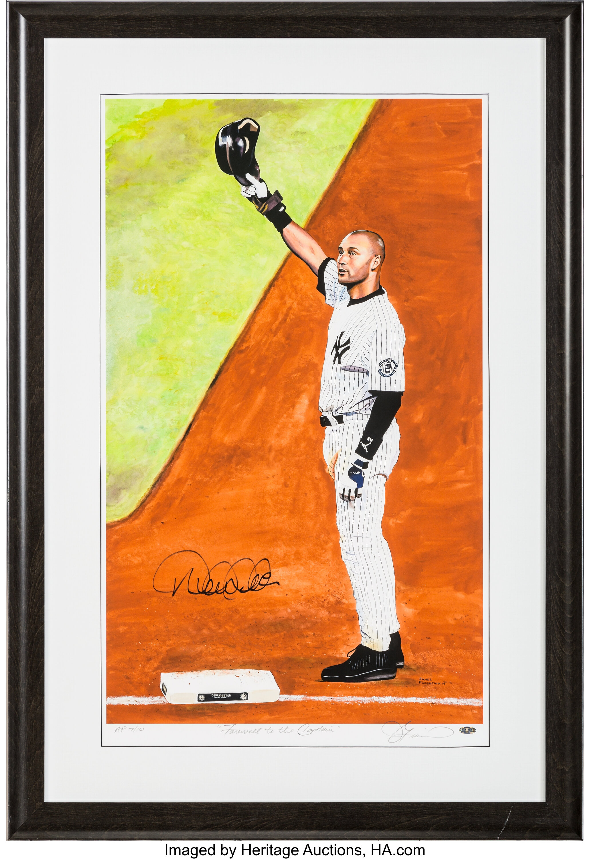 Derek Jeter Signed Canvas Print