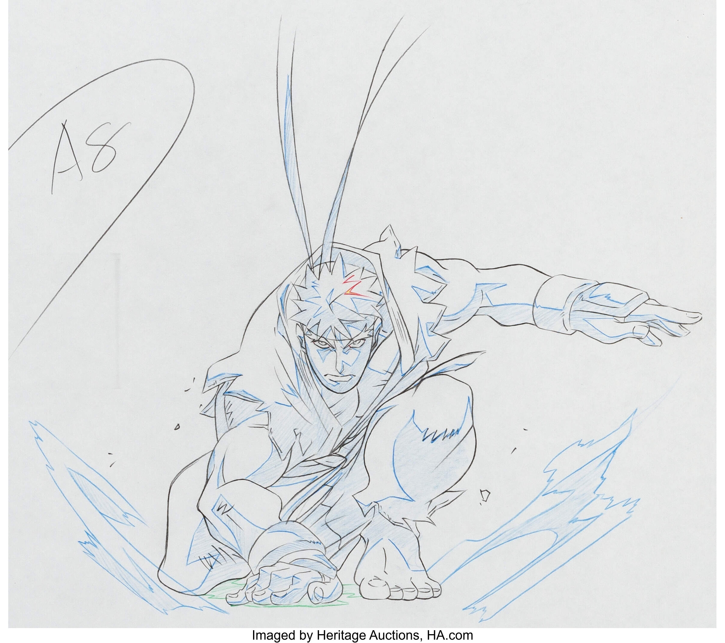 Street Fighter Zero Ryu Anime Animation Drawings And Preliminary Lot Heritage Auctions