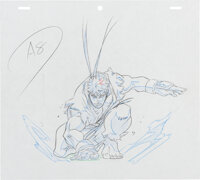 Street Fighter Zero Ryu Anime Production Cel and Animation Drawing