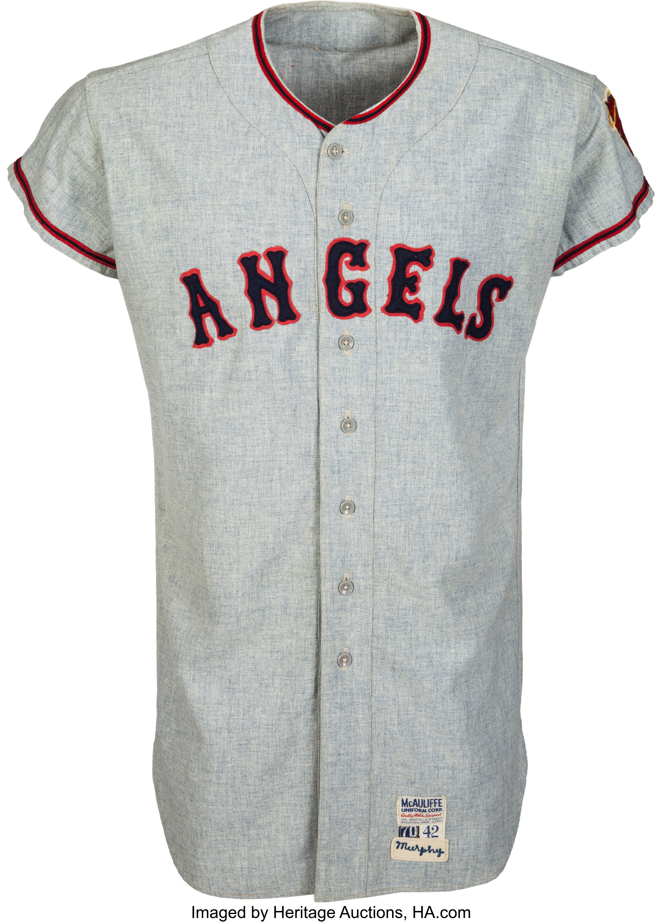 1970 Tom Murphy Game Worn California Angels Jersey. Baseball, Lot  #82008