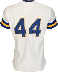 Milwaukee Brewers Jersey, worn by Hank Aaron