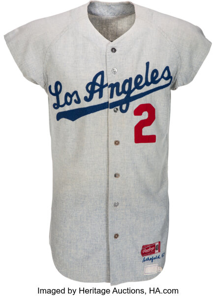 1967 Dick Schofield Game Worn Los Angeles Dodgers Jersey, MEARS, Lot  #82006