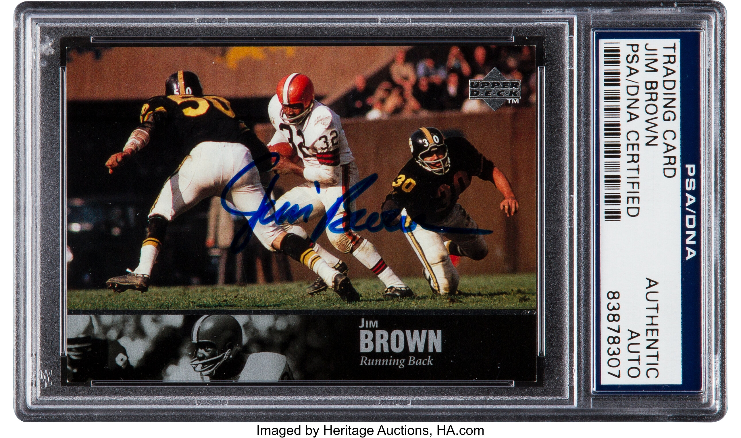 1997 Upper Deck Legends Jim Brown Autograph SP, PSA/DNA, Lot #81268