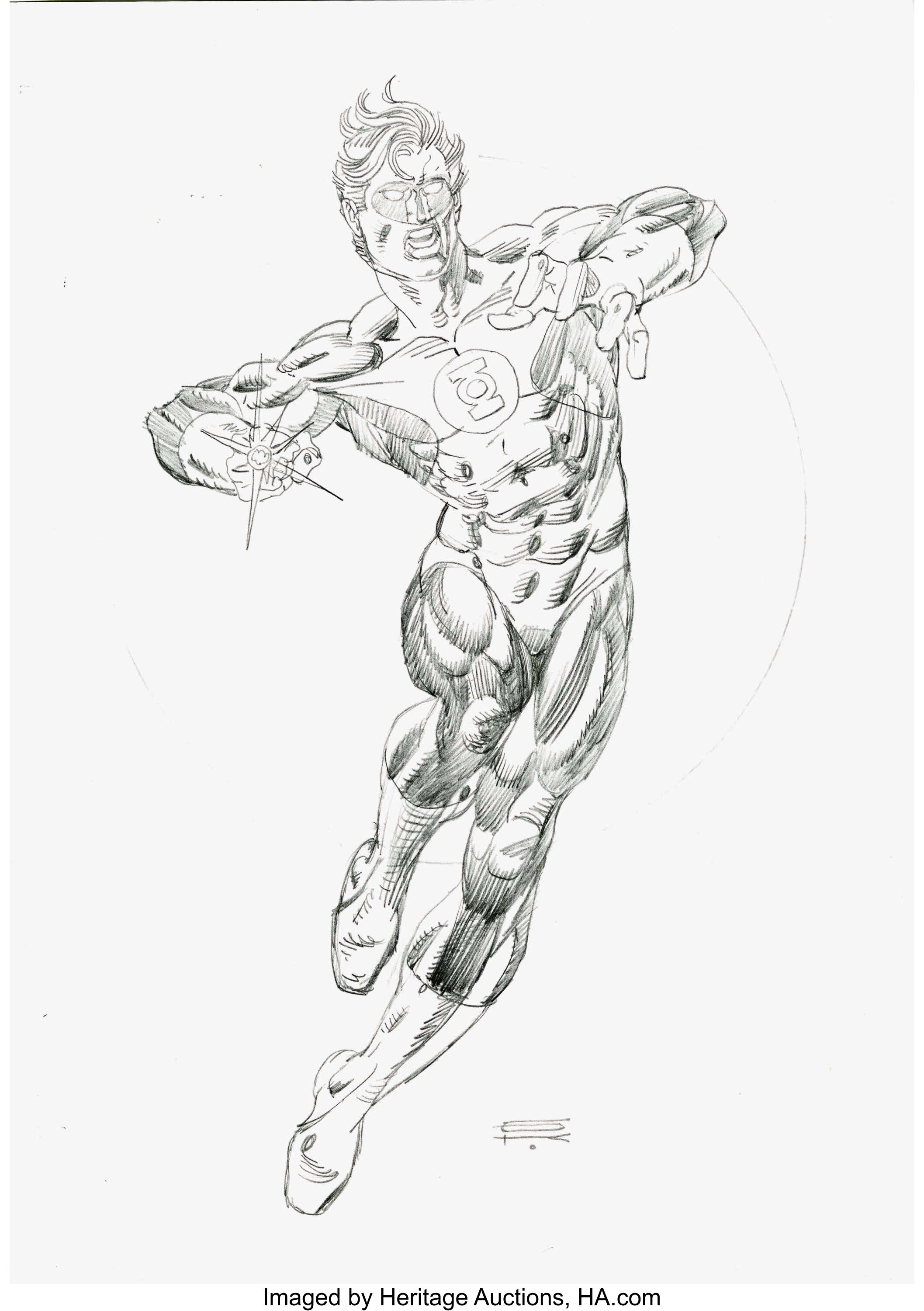 green lantern pencil drawings