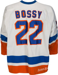 Mike Bossy New York Islanders 1985 - 1986 Game Used Jersey - Game