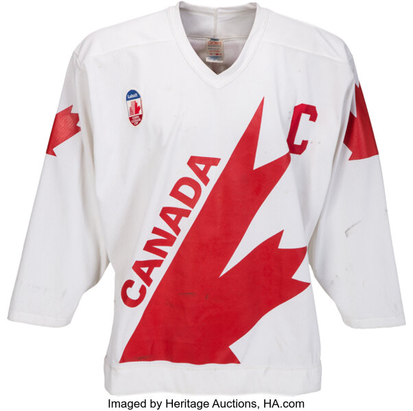 WAYNE GRETZKY 1987 CANADA CUP AUTHENTIC JERSEY WITH FIGHT STRAP
