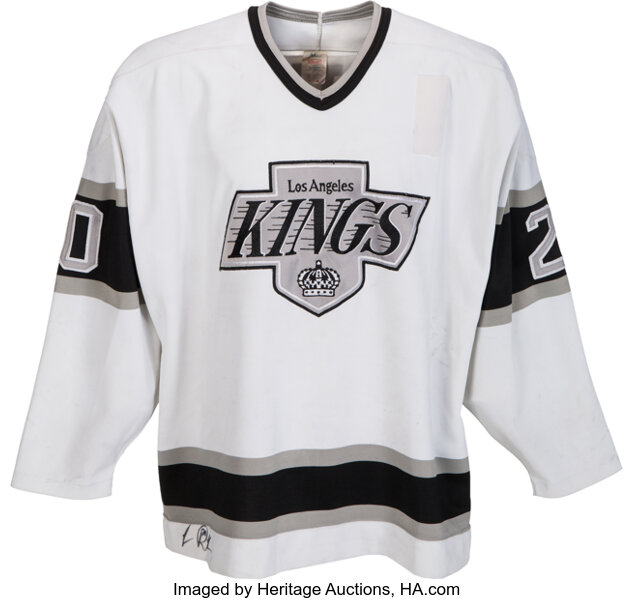 Blue Line Luc Robitaille Los Angeles Kings Home 1992 Jersey – Gold n Threadz