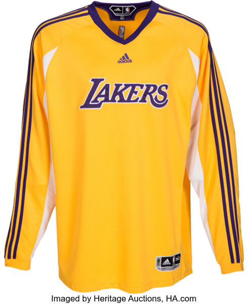 Lot Detail - 2012-13 Kobe Bryant Worn Lakers Pre-Game Warm-Up Outfit  w/Shirt & Pants (DC Sports)