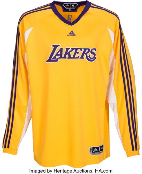 Circa 2009 Kobe Bryant Game Worn Los Angeles Lakers Warmup Jersey