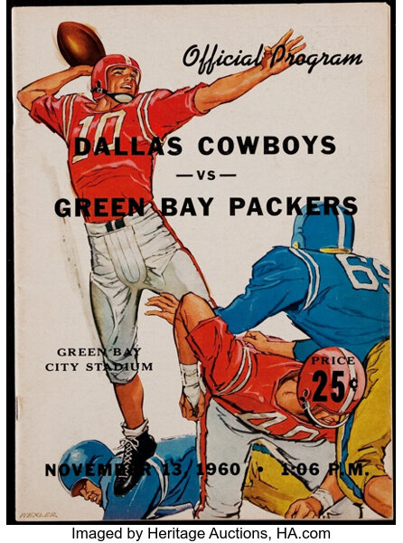 1960 Program from 1st Game Between Green Bay Packers and Dallas, Lot  #42173