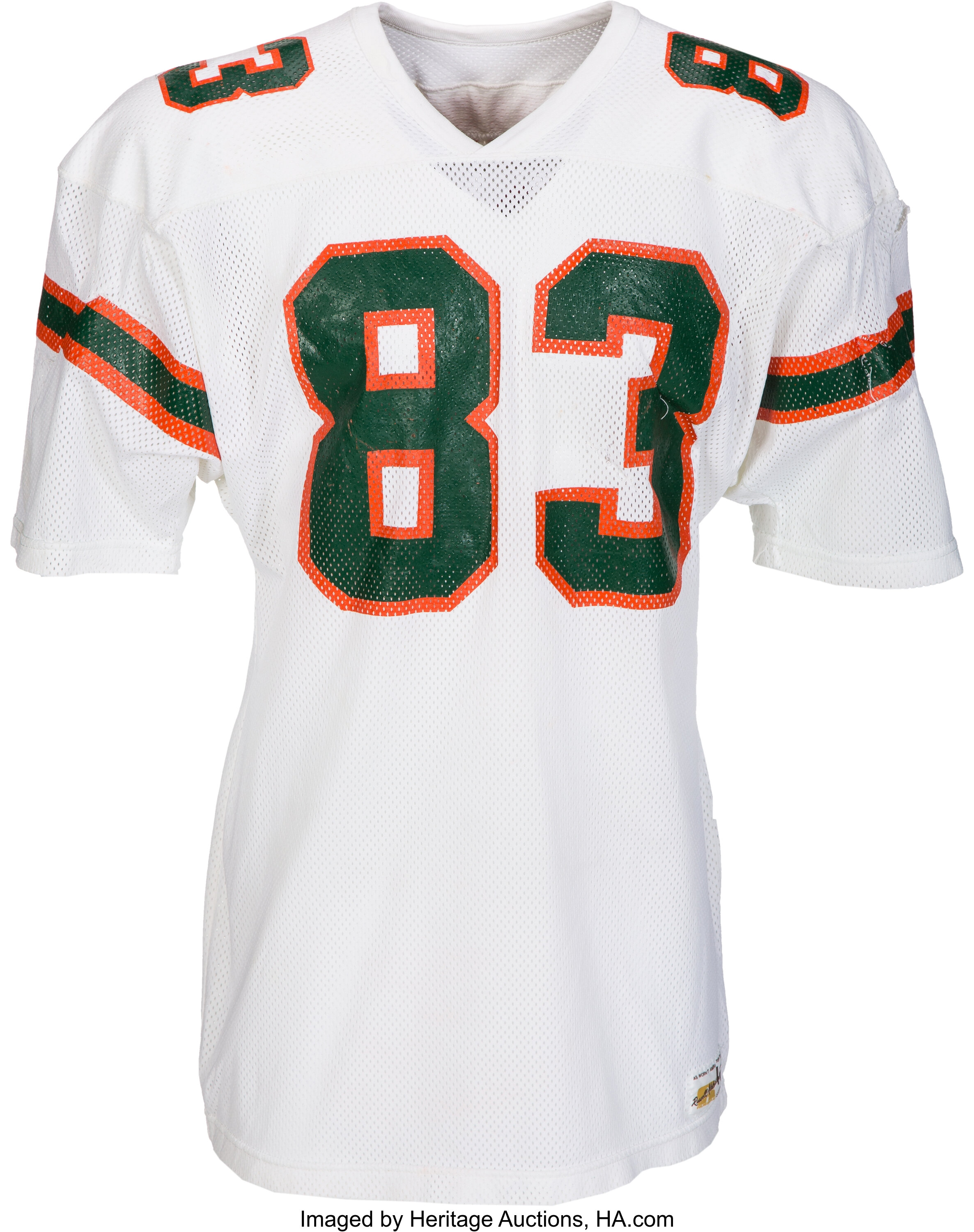 Circa 1980-81 Jim Burt Game Worn, Signed Miami Hurricanes