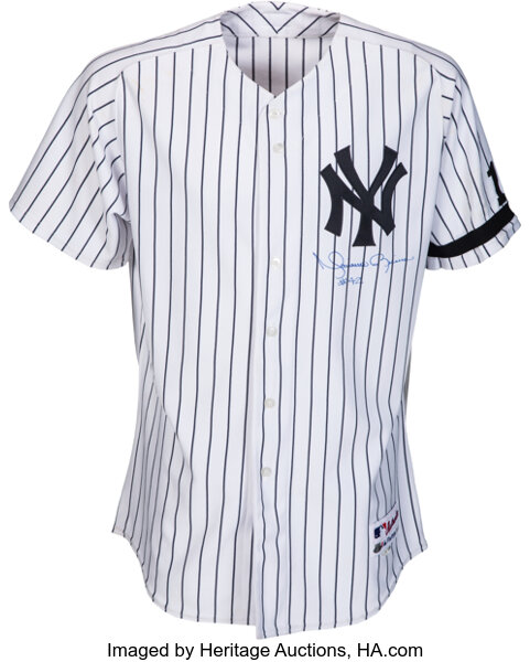 Majestic New York Yankees JORGE POSADA 2009 World Series Baseball JERSEY  GRAY