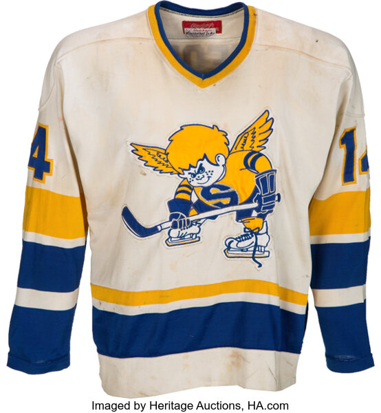 1972 Authentic Fighting Saints Away Hockey Jersey
