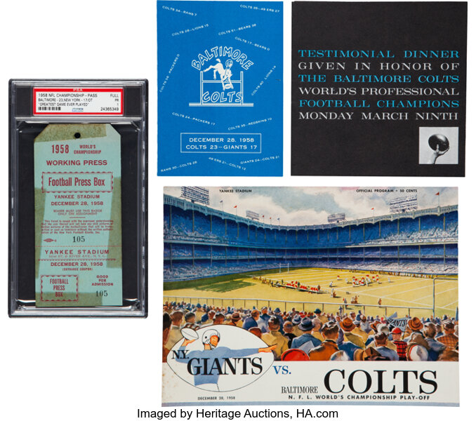 The Greatest Game Ever Played' 1958 NFL Championship: Colts vs. Giants