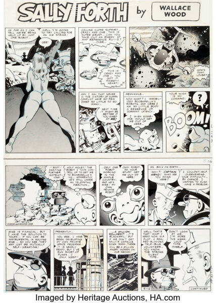 428px x 600px - Wally Wood Sally Forth Comic Strip #S116 Original Art (Wood and | Lot  #93650 | Heritage Auctions