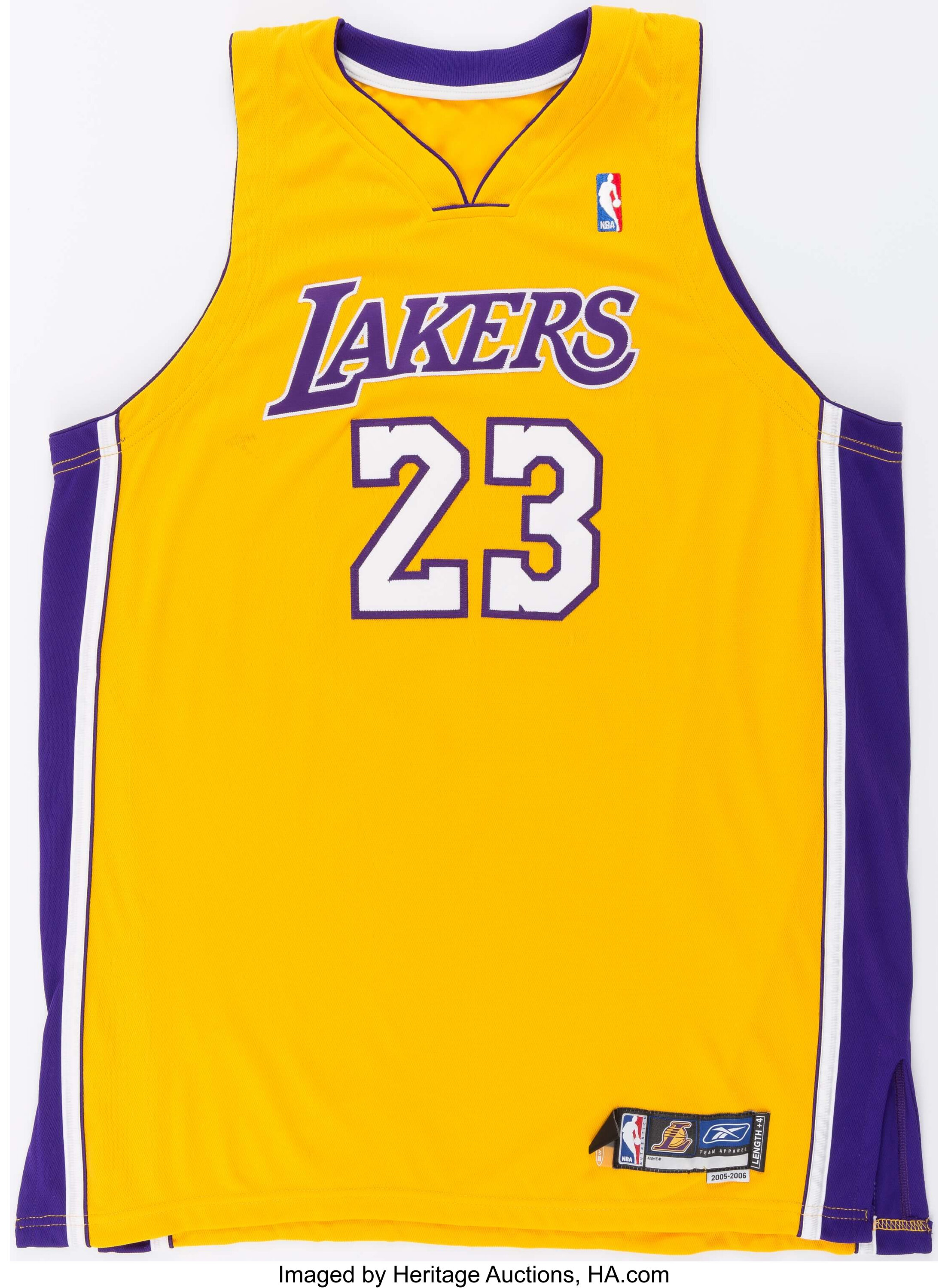 2005-06 Von Wafer Game Worn Los Angeles Lakers Jersey., Lot #44179