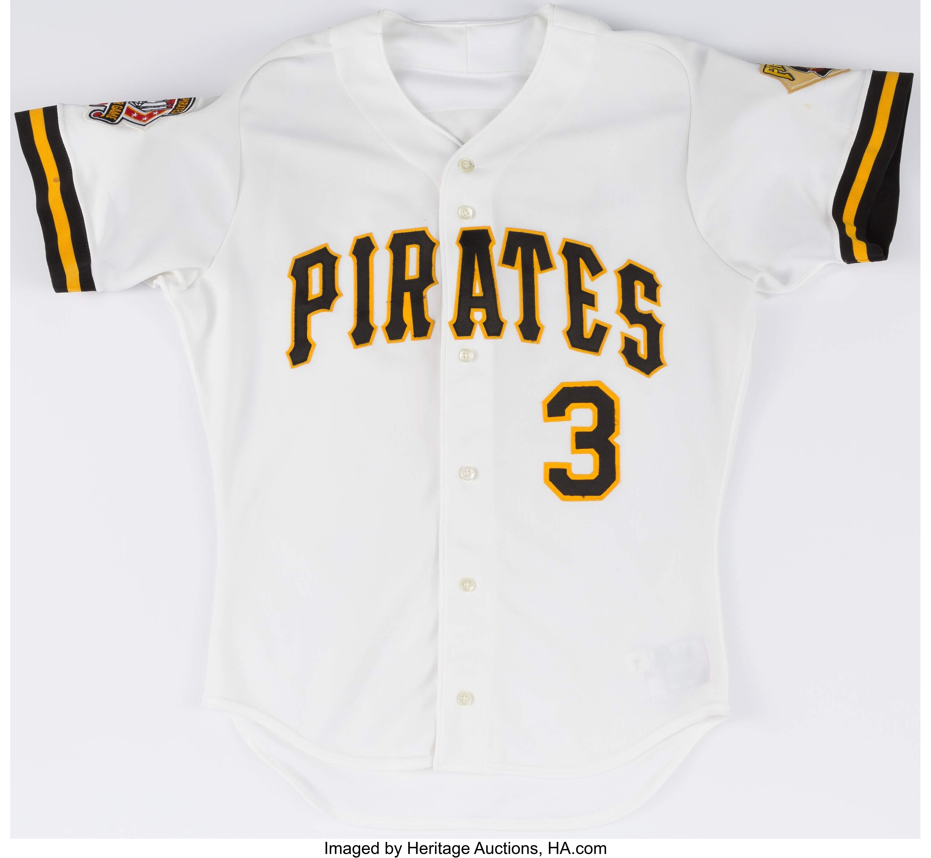1994 Jay Bell Game Worn Pittsburgh Pirates Jersey.  Baseball, Lot  #44139