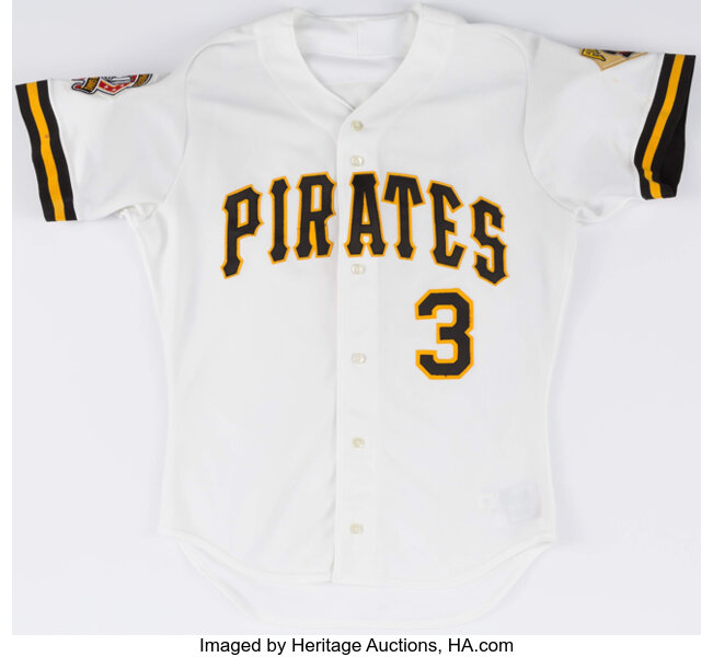 1994 Jay Bell Game Worn Pittsburgh Pirates Jersey.  Baseball