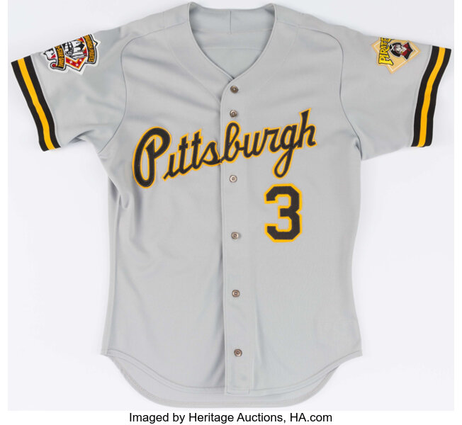 1994 Jay Bell Game Worn Pittsburgh Pirates Jersey.  Baseball, Lot  #44140