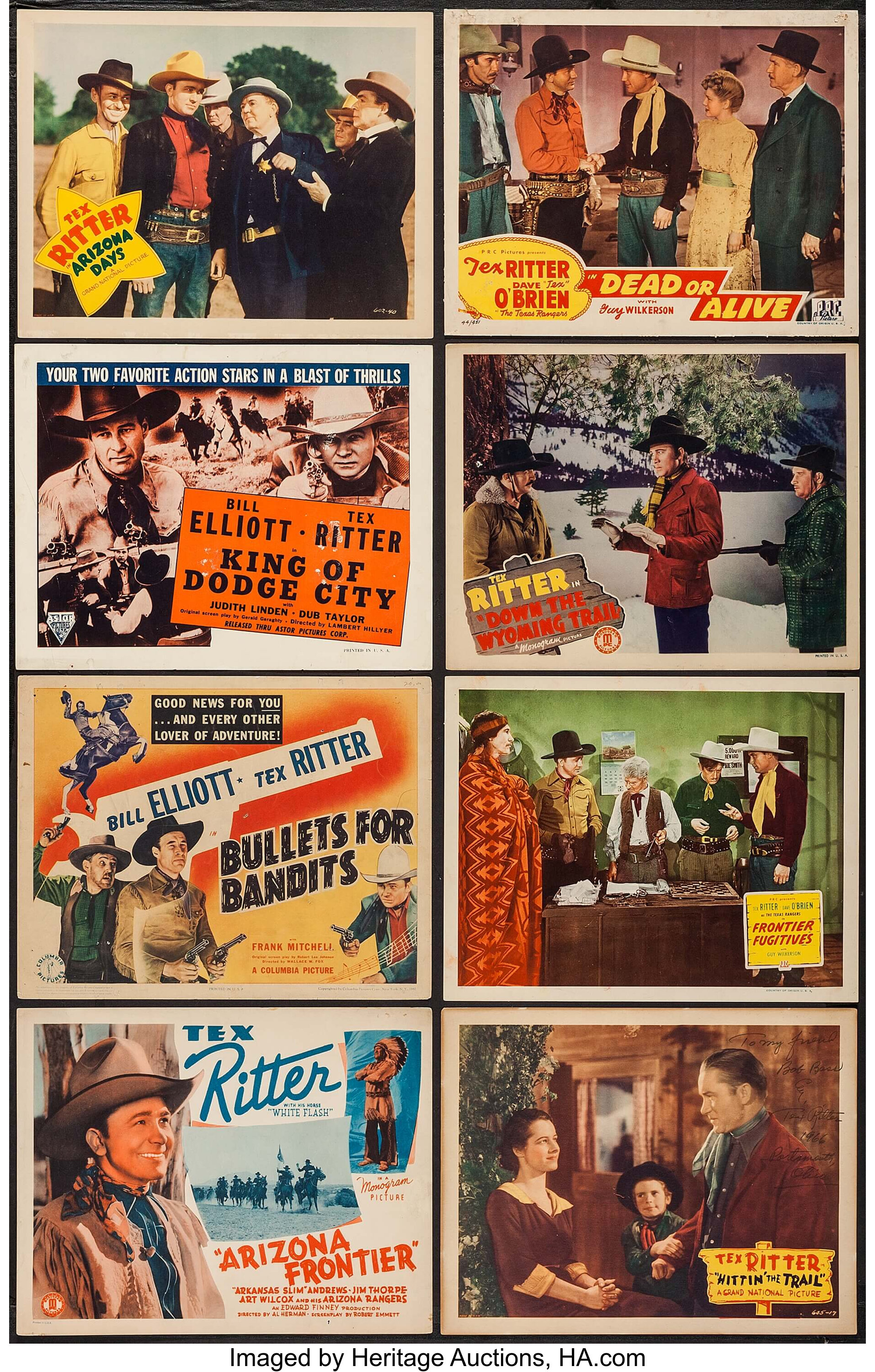 Arizona Frontier & Others Lot (Monogram, 1940). Title Lobby Cards | Lot ...