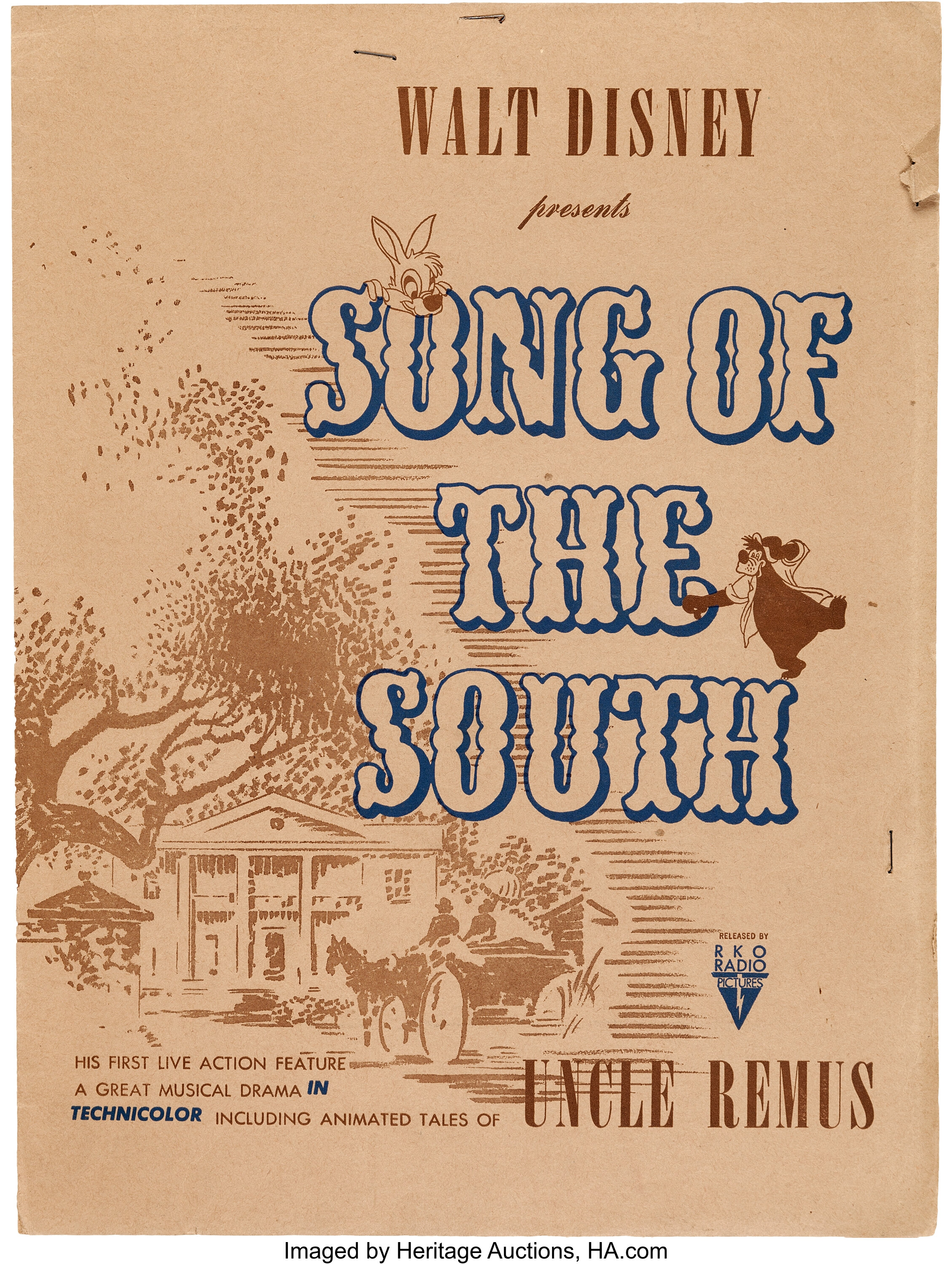 Song Of The South Press Kit And Campaign Book Walt Disney Lot Heritage Auctions