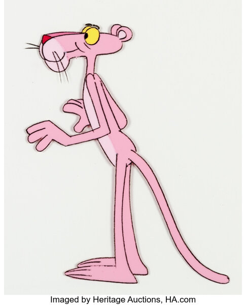 Pink Panther Animation Drawing DePatie-Freleng, c. 1970s by