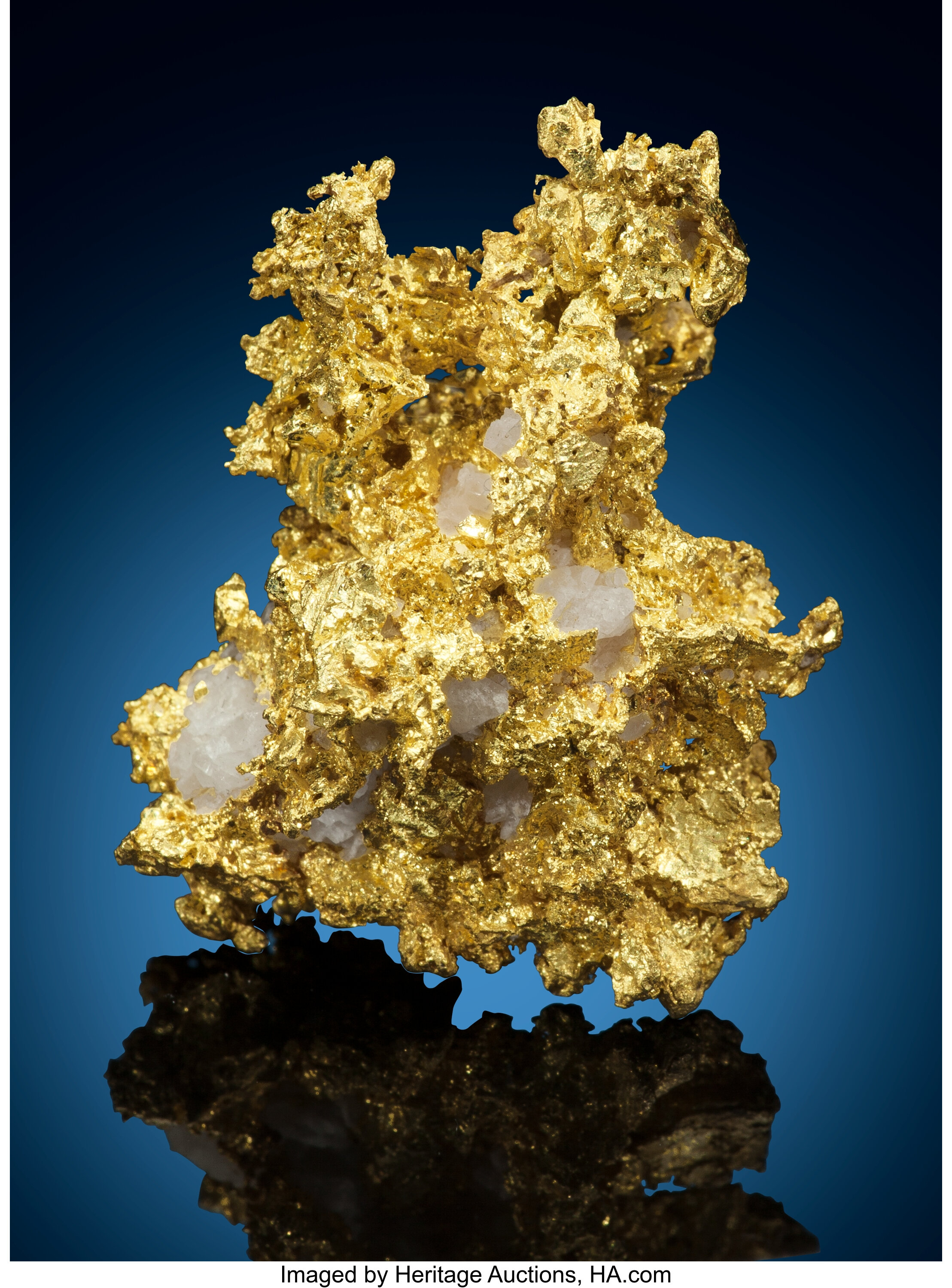 Crystalline Gold in Quartz. California. ... Minerals Golds | Lot #72216 ...