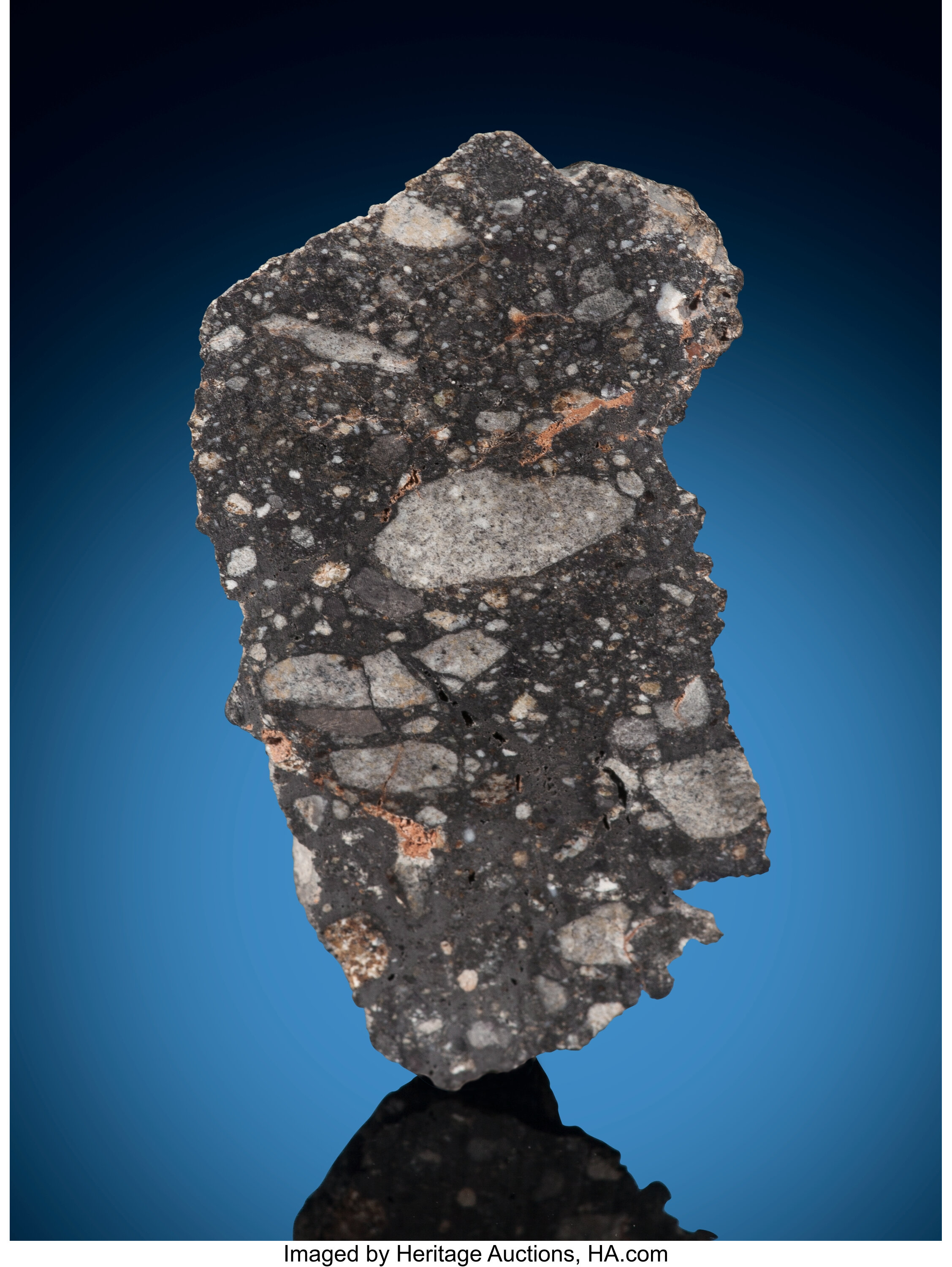 Lunar Meteorite Nwa 10203 End Cut Lunar Feldspathic Breccia Lot 72025 Heritage Auctions