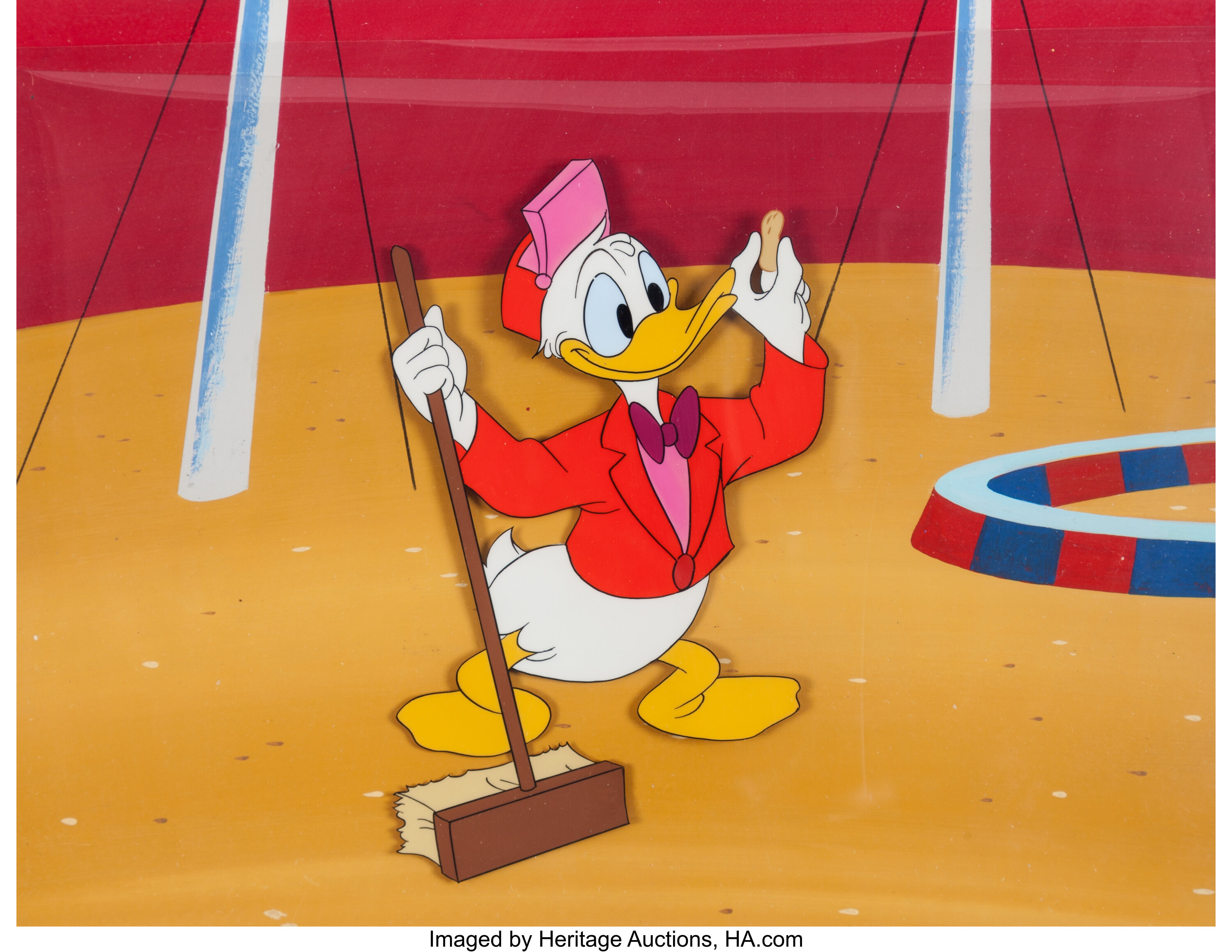 Working For Peanuts Donald Duck Production Cel (Walt Disney