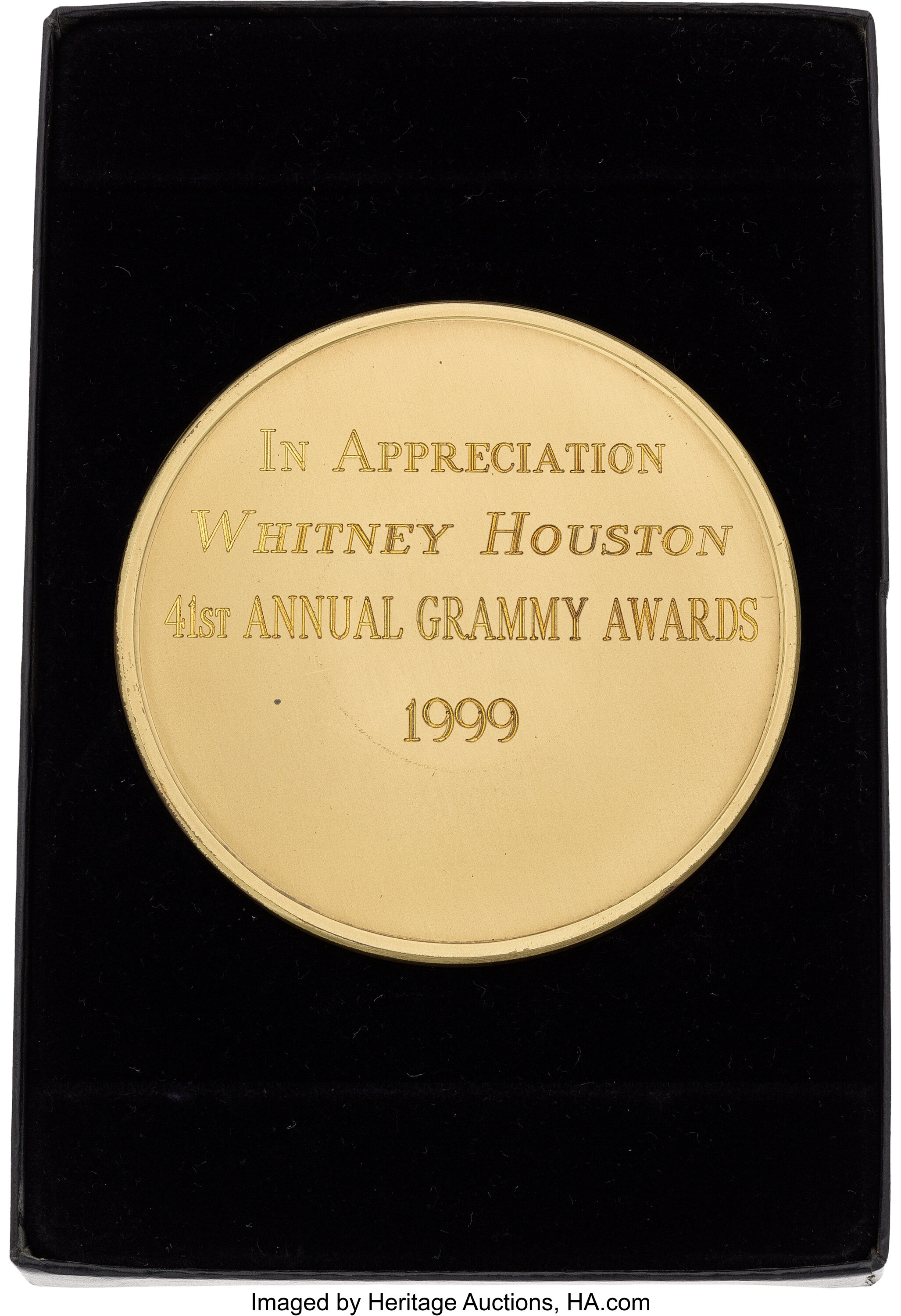 Whitney Houston National Academy Of Recording Arts And Sciences Lot 107 Heritage Auctions