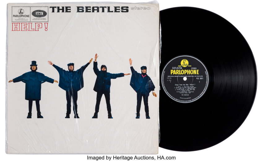 Beatles Help! UK Pressing Stereo LP (UK - Parlophone 3071, | Lot