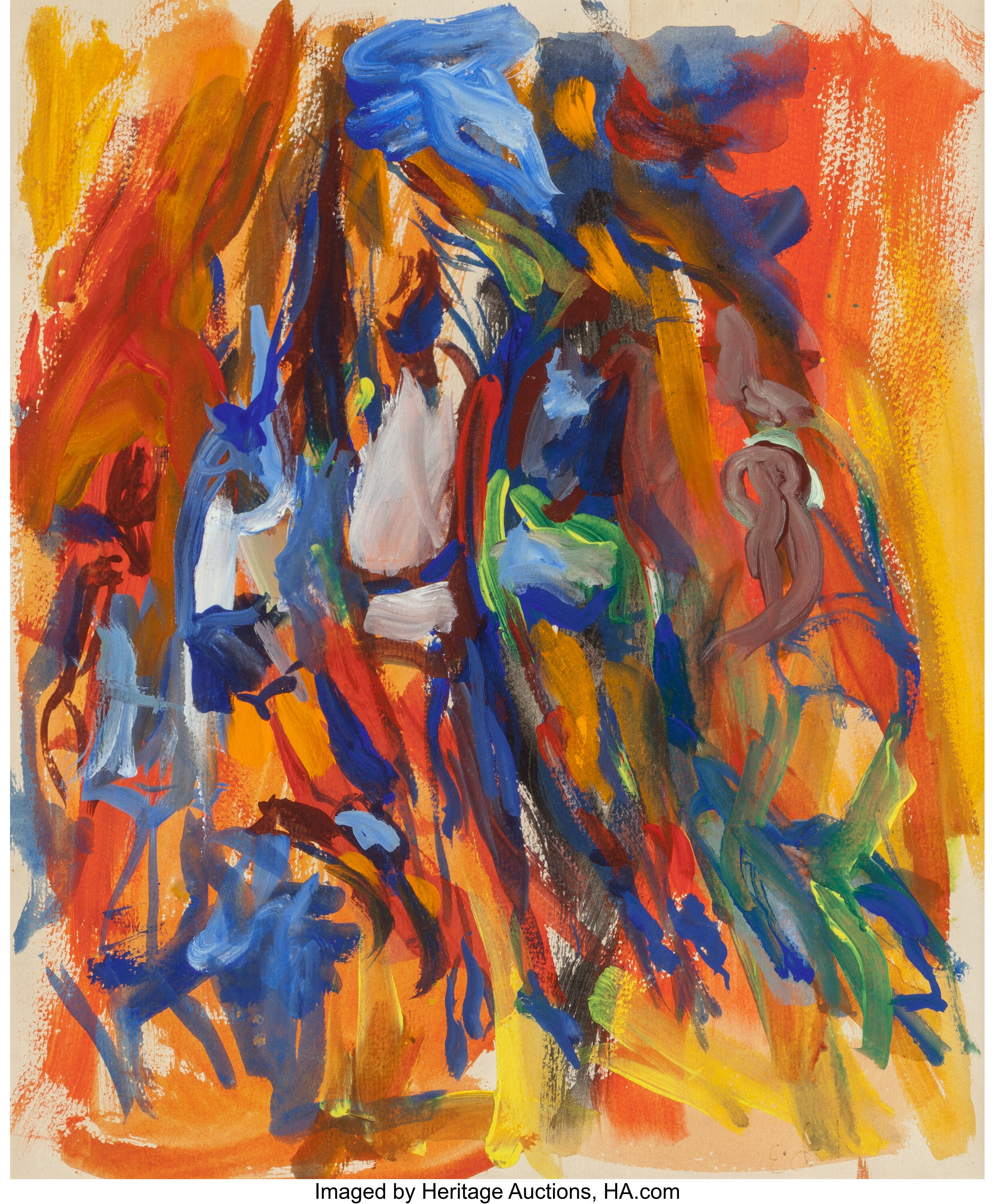 Elaine de Kooning (American, 1919-1989). Basketball Players. | Lot ...